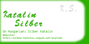 katalin silber business card